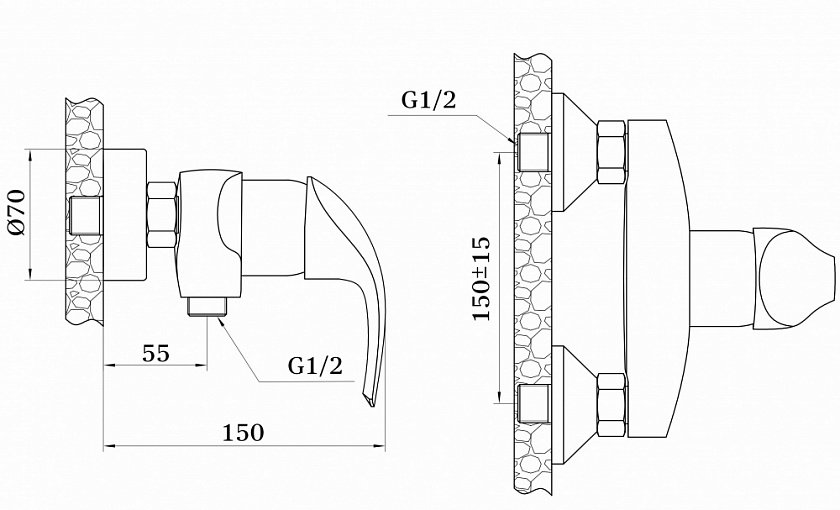 Смеситель для душа Ganzer GZ03052