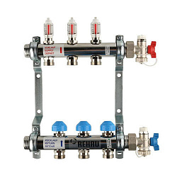 Распределительный коллектор Rehau HKV-D 1″- 3/4″ 3 выхода Рехау  Германия