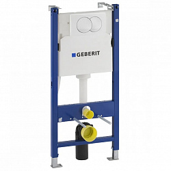 Система инсталляции для подвесного унитаза Geberit Duofix Delta 111.154.11.2 с кнопкой смыва белая Geberit  Швейцария